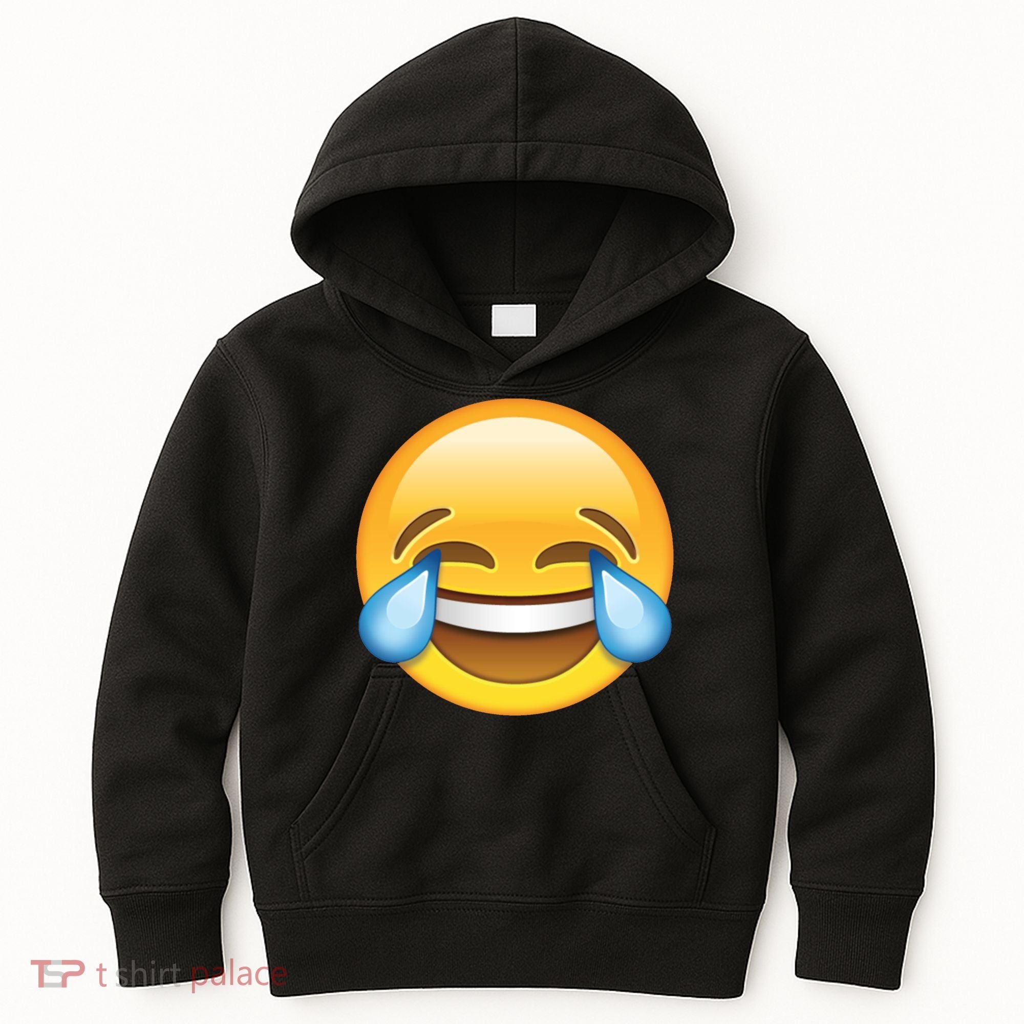 Laughing out Loud Emoticon Emoji Smiley Crying Kids Hoodie