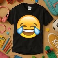 Laughing out Loud Emoticon Emoji Smiley Crying Kids T-Shirt thumb 3