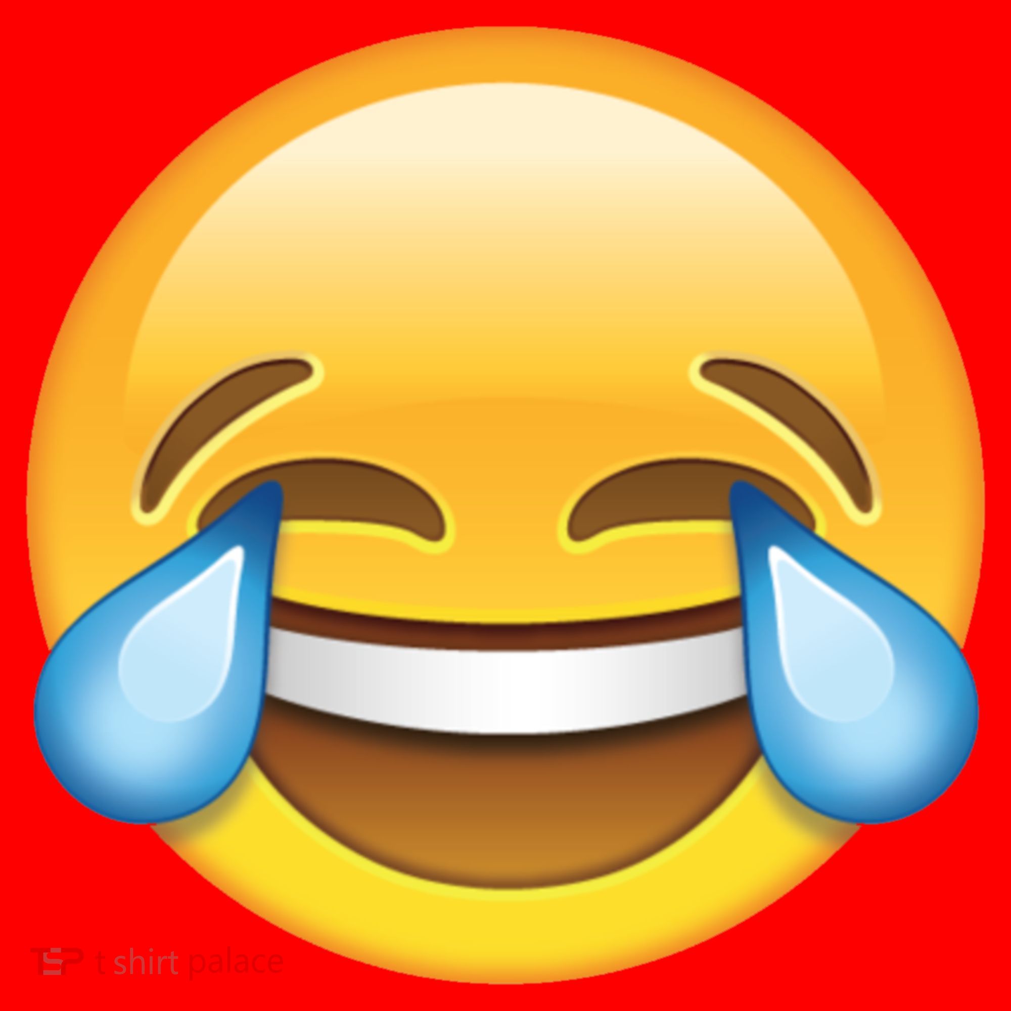 Laughing out Loud Emoticon Emoji Smiley Crying Santa Hat
