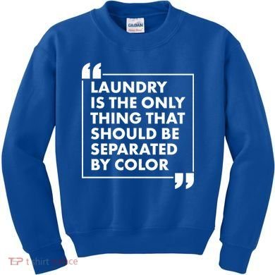 Laundry Is The Only Thing That Should Be Separated By Color Kids Sweatshirt
