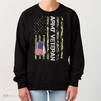 Love ARMY Veteran American Flag TShirt Women's Sweatshirt thumb 0