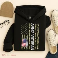 Love ARMY Veteran American Flag TShirt Hoodie thumb 4