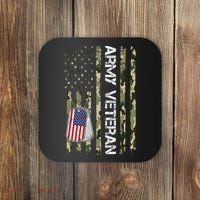 Love ARMY Veteran American Flag TShirt Coaster thumb 0