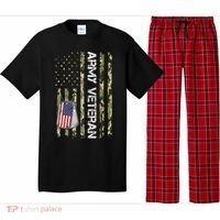 Love ARMY Veteran American Flag TShirt Pajama Set thumb 0