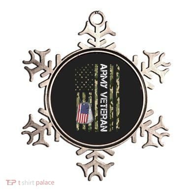 Love ARMY Veteran American Flag TShirt Ornament