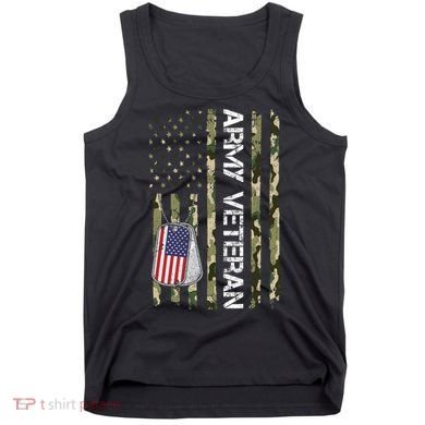 Love ARMY Veteran American Flag TShirt Tank Top
