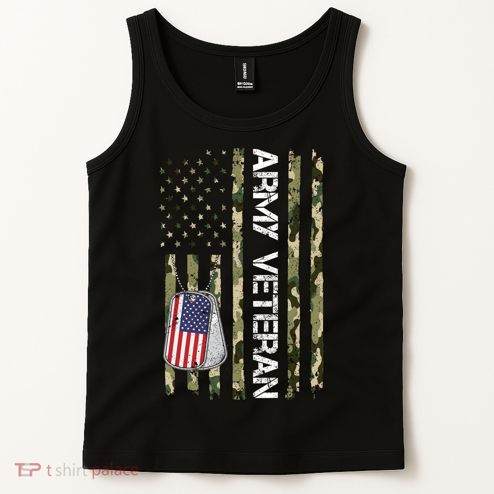 Love ARMY Veteran American Flag TShirt Tank Top