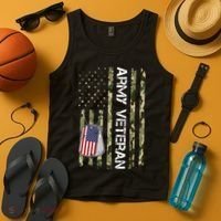 Love ARMY Veteran American Flag TShirt Tank Top thumb 4