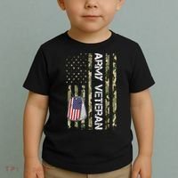 Love ARMY Veteran American Flag TShirt Toddler T-Shirt thumb 2