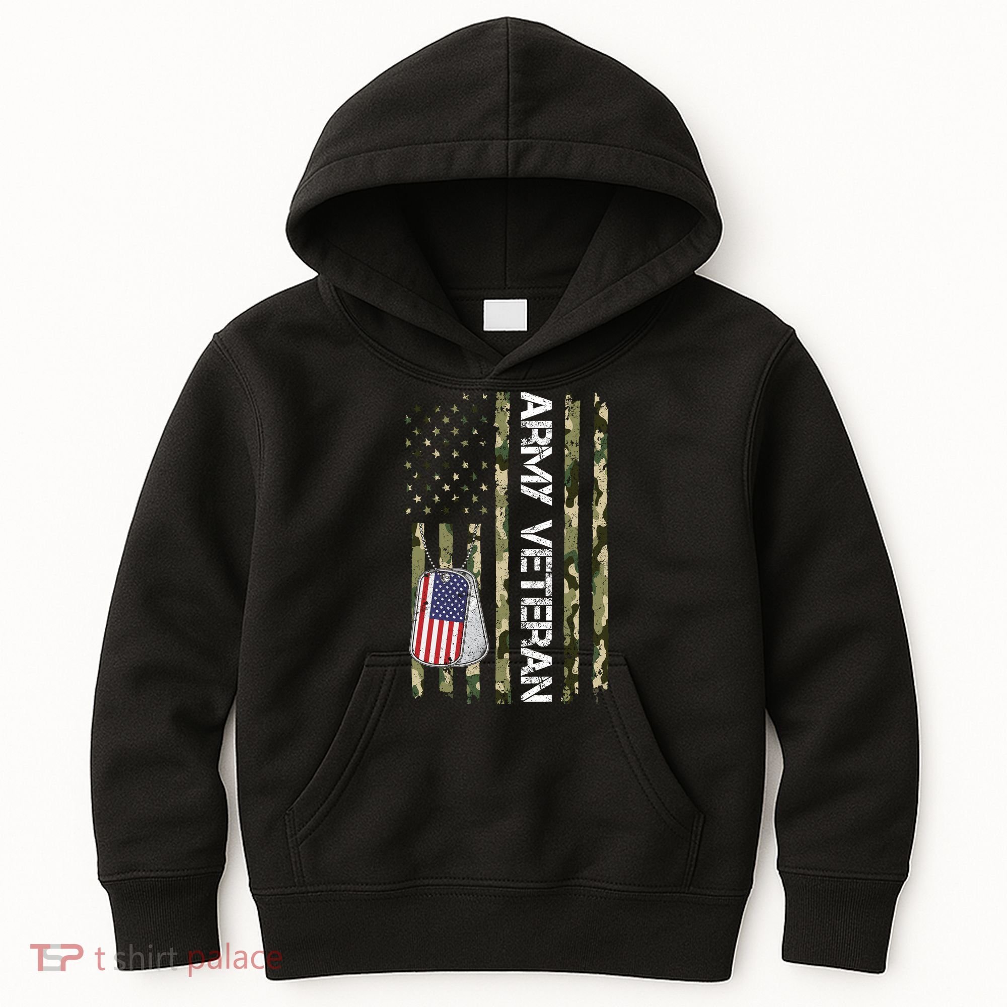 Love ARMY Veteran American Flag TShirt Kids Hoodie