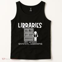 Libraries Are Where Shhhhh Happens Tank Top thumb 2