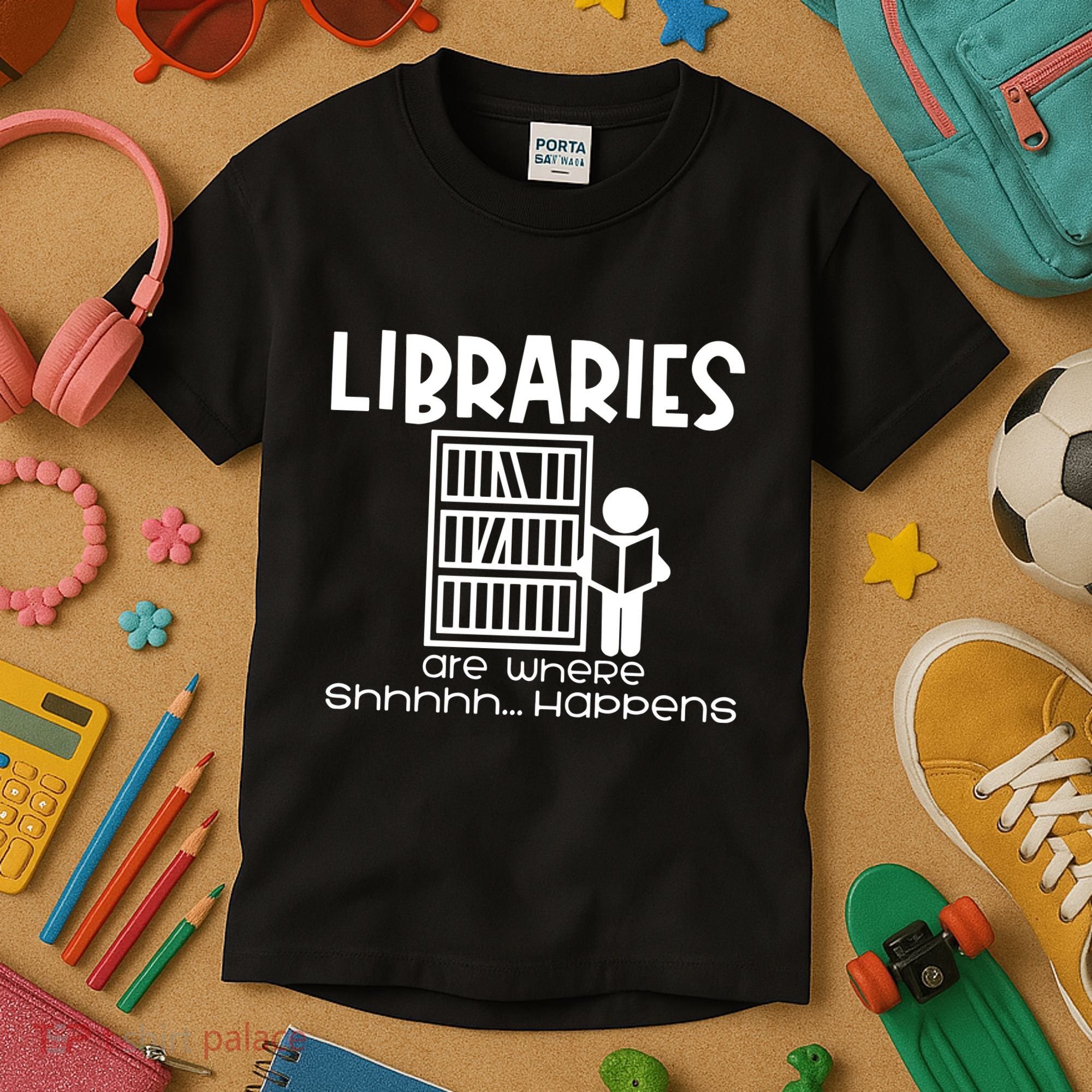 Libraries Are Where Shhhhh Happens Kids T-Shirt