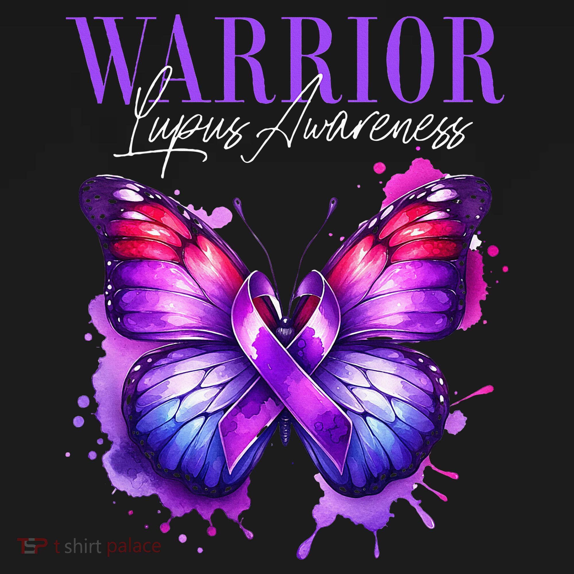 Lupus Awareness Warrior Survivor Purple Butterflies Mousepad