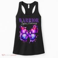 Lupus Awareness Warrior Survivor Purple Butterflies Women's Tank Top thumb 0
