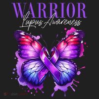 Lupus Awareness Warrior Survivor Purple Butterflies Golf Towel thumb 3