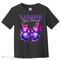 Lupus Awareness Warrior Survivor Purple Butterflies Toddler T-Shirt thumb 0