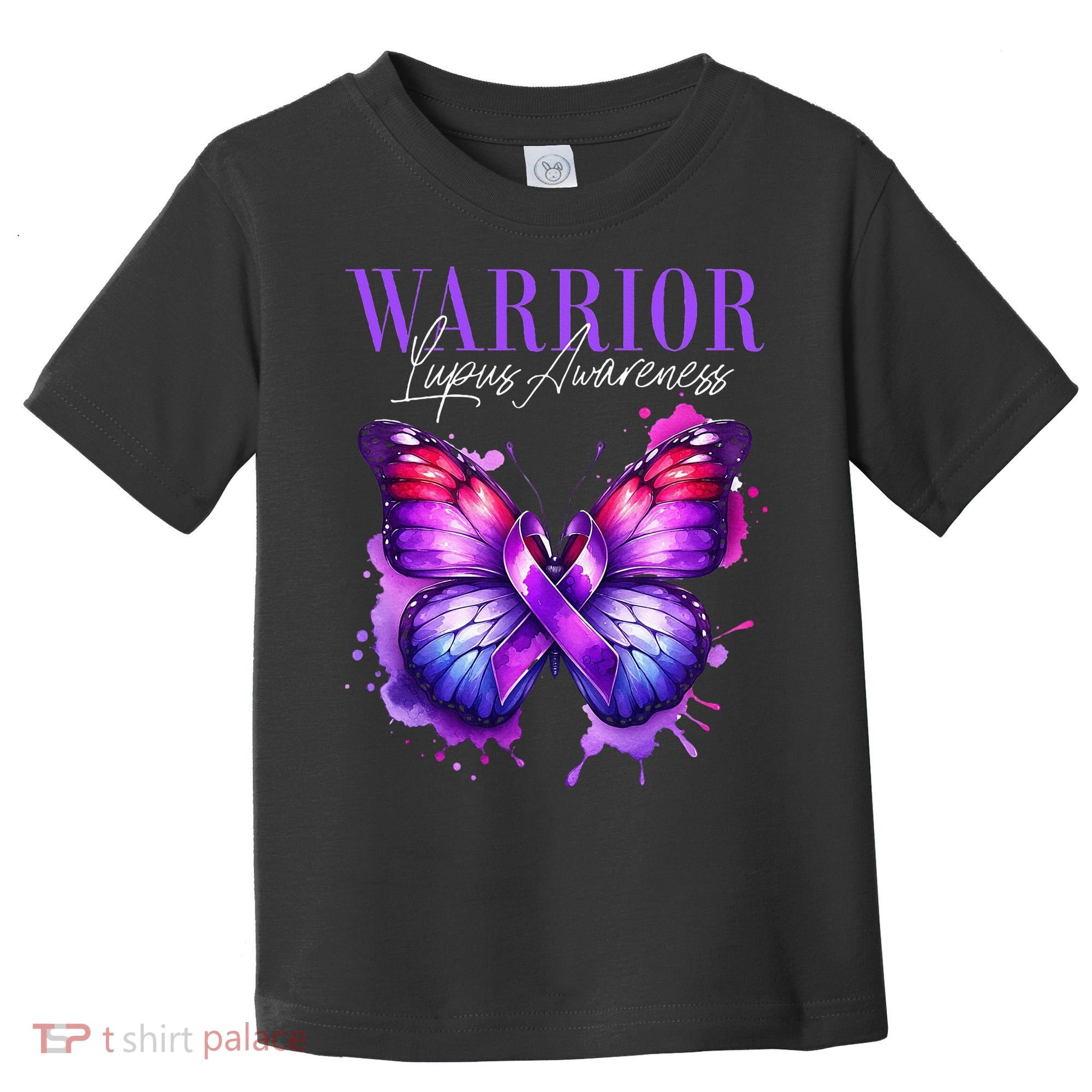 Lupus Awareness Warrior Survivor Purple Butterflies Toddler T-Shirt