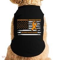 Leukemia Awareness We Fight Cancer Together Cure Leukemia Doggie Tank thumb 0