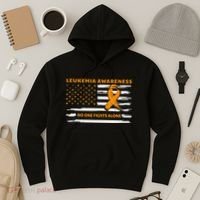 Leukemia Awareness We Fight Cancer Together Cure Leukemia Hoodie thumb 3