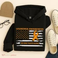 Leukemia Awareness We Fight Cancer Together Cure Leukemia Hoodie thumb 4
