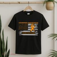 Leukemia Awareness We Fight Cancer Together Cure Leukemia T-Shirt thumb 2