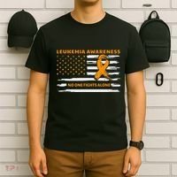 Leukemia Awareness We Fight Cancer Together Cure Leukemia T-Shirt thumb 6