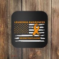 Leukemia Awareness We Fight Cancer Together Cure Leukemia Coaster thumb 0