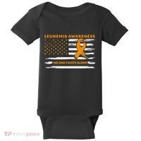 Leukemia Awareness We Fight Cancer Together Cure Leukemia Baby Bodysuit thumb 0