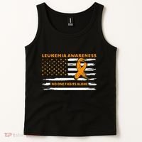 Leukemia Awareness We Fight Cancer Together Cure Leukemia Tank Top thumb 2