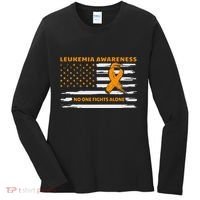 Leukemia Awareness We Fight Cancer Together Cure Leukemia Women's Long Sleeve Shirt thumb 0