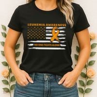 Leukemia Awareness We Fight Cancer Together Cure Leukemia Women's T-Shirt thumb 2