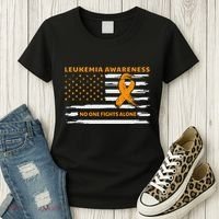 Leukemia Awareness We Fight Cancer Together Cure Leukemia Women's T-Shirt thumb 3
