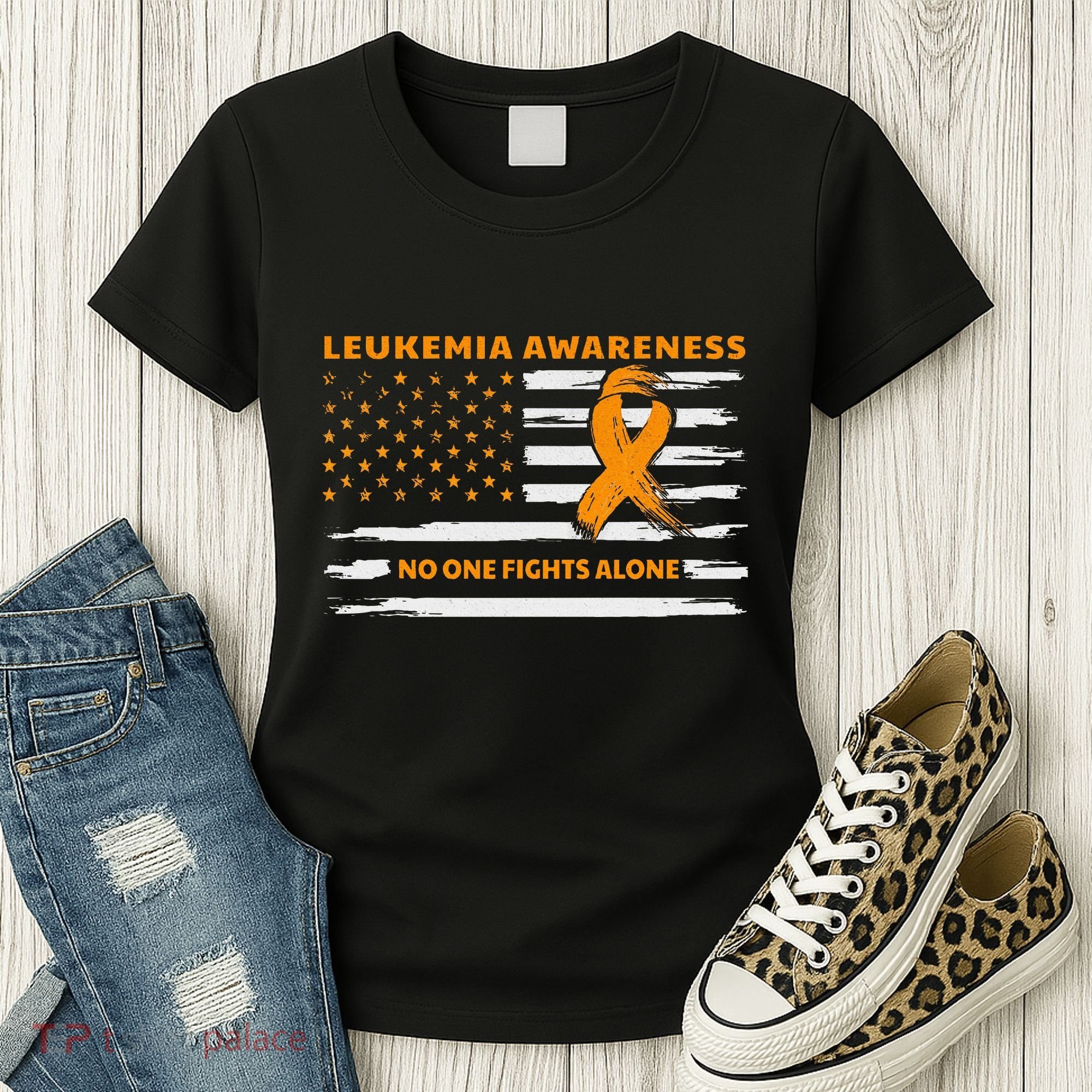 Leukemia Awareness We Fight Cancer Together Cure Leukemia Women's T-Shirt
