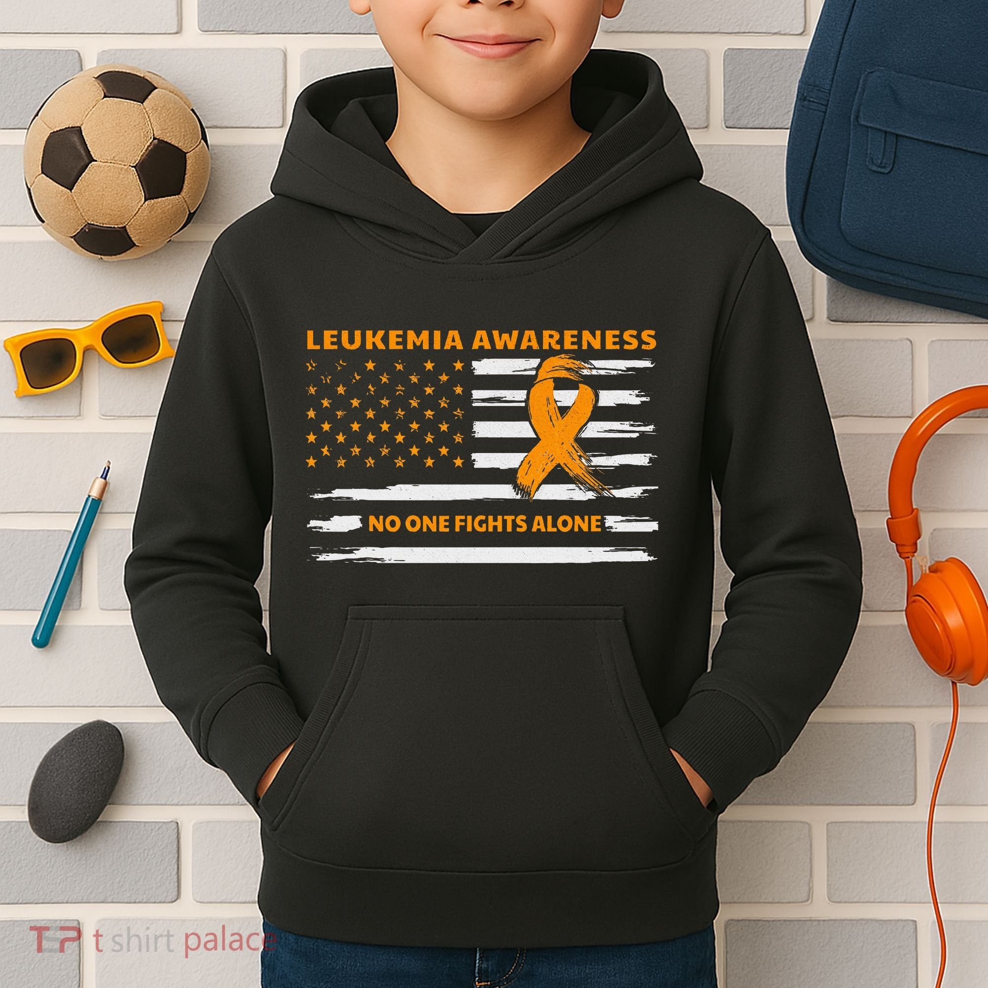 Leukemia Awareness We Fight Cancer Together Cure Leukemia Kids Hoodie
