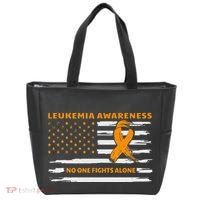 Leukemia Awareness We Fight Cancer Together Cure Leukemia Tote Bag thumb 0