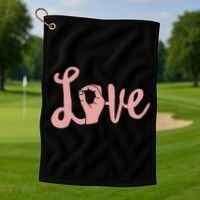 Love Always Wins Cool Gift Asl Cool Gift Teacher Deaf Awareness Meaningful Gift Golf Towel thumb 1