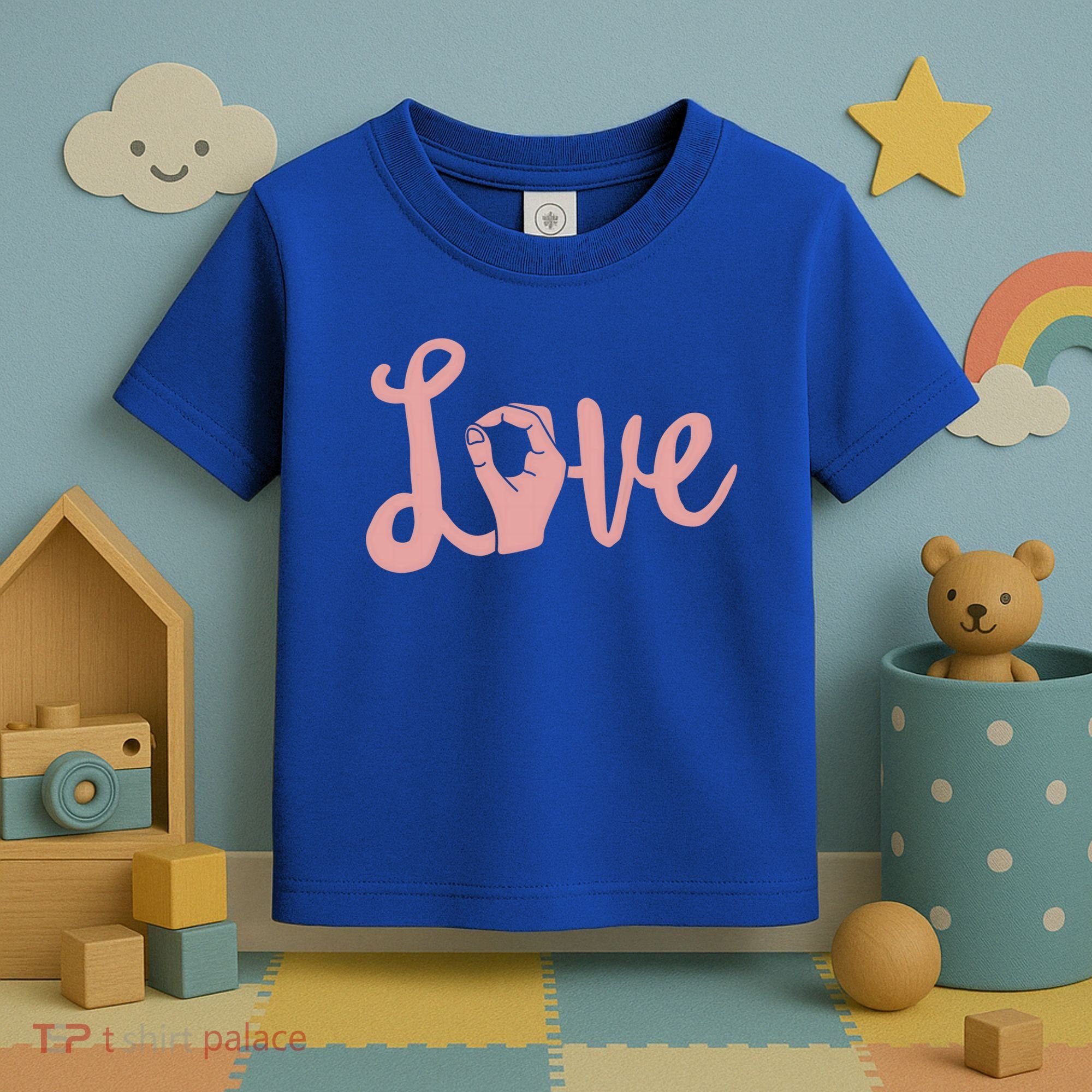Love Always Wins Cool Gift Asl Cool Gift Teacher Deaf Awareness Meaningful Gift Toddler T-Shirt