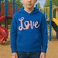 Love Always Wins Cool Gift Asl Cool Gift Teacher Deaf Awareness Meaningful Gift Kids Hoodie thumb 2
