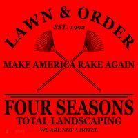 Lawn & Order Make America Rake Again Four Seasons Total Landscaping Santa Hat thumb 1
