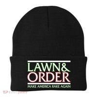 Lawn And Order Make America Rake Again Beanie thumb 0