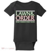 Lawn And Order Make America Rake Again Baby Bodysuit thumb 0