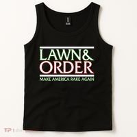 Lawn And Order Make America Rake Again Tank Top thumb 2