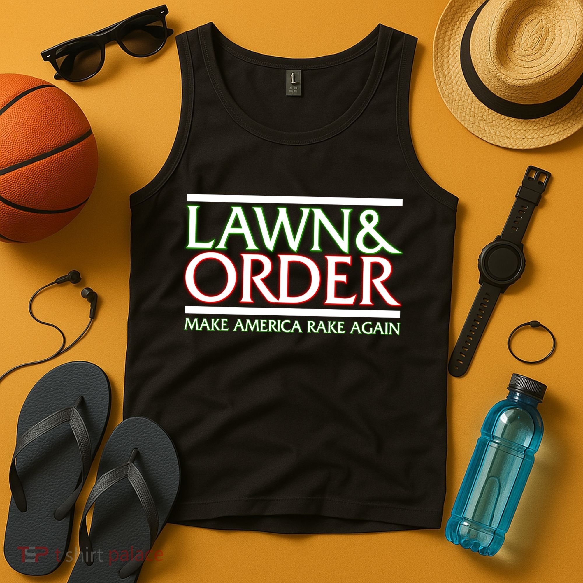 Lawn And Order Make America Rake Again Tank Top