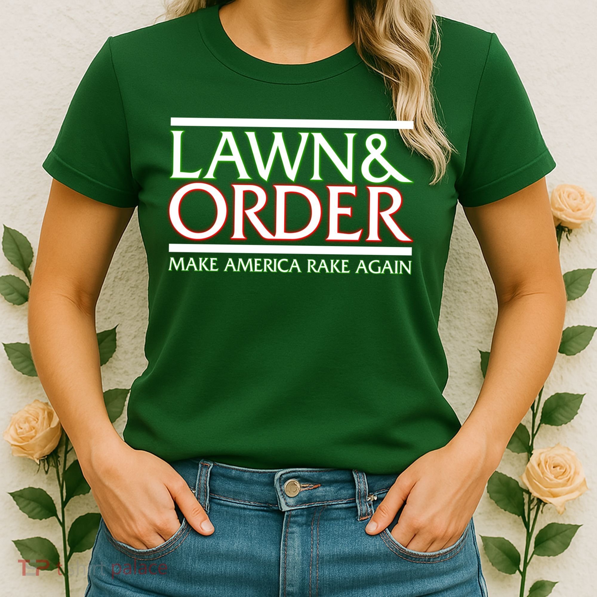Lawn And Order Make America Rake Again Women's T-Shirt