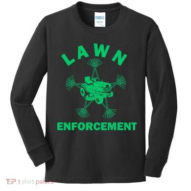 Lawn Enforcement Kids Long Sleeve Shirt