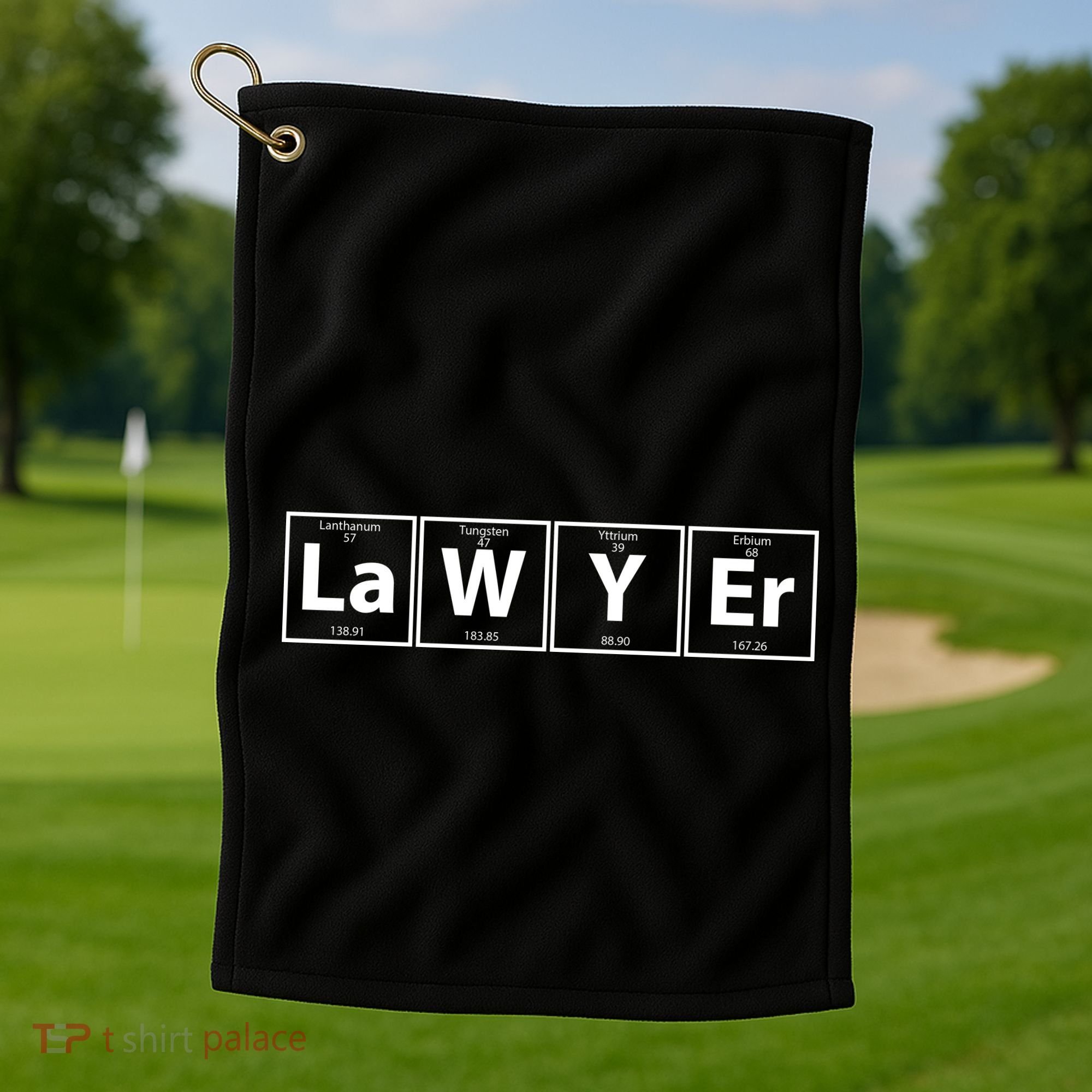 Lawyer Chemistry Periodic Table Golf Towel