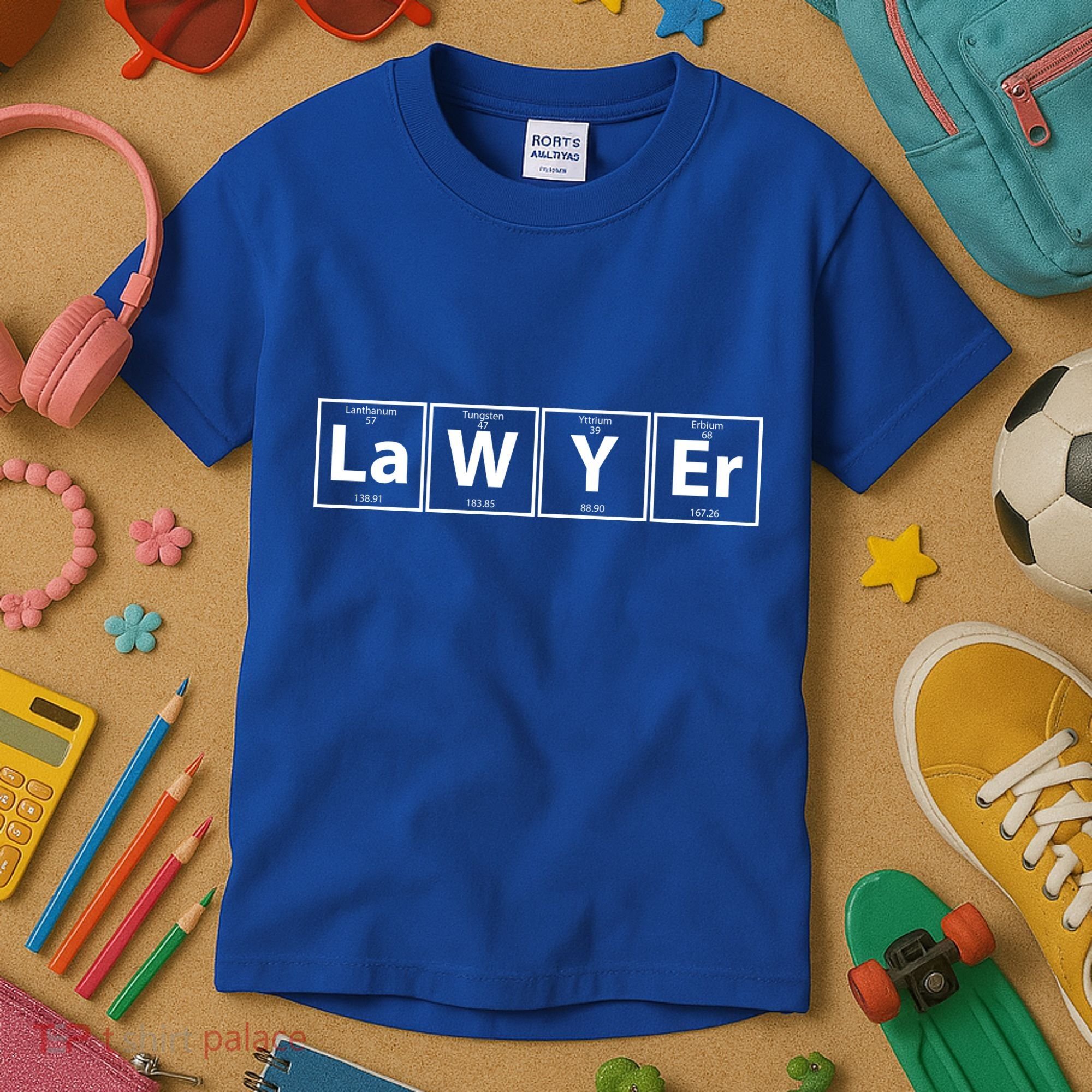 Lawyer Chemistry Periodic Table Kids T-Shirt