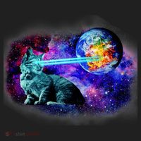 Lazer Cat Blasting In Space Women's Sweatshirt thumb 2