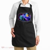 Lazer Cat Blasting In Space Apron thumb 2