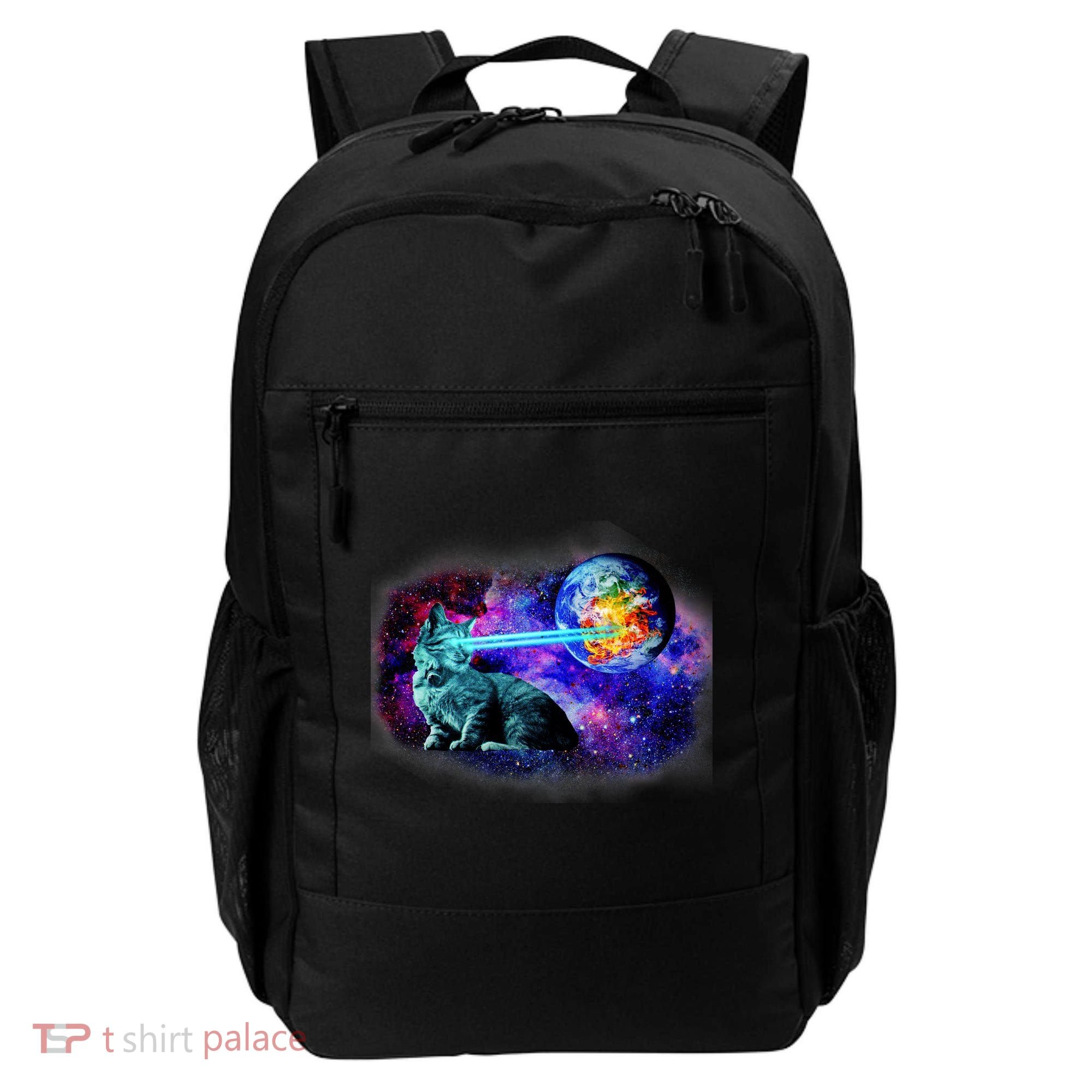Lazer Cat Blasting In Space Backpack